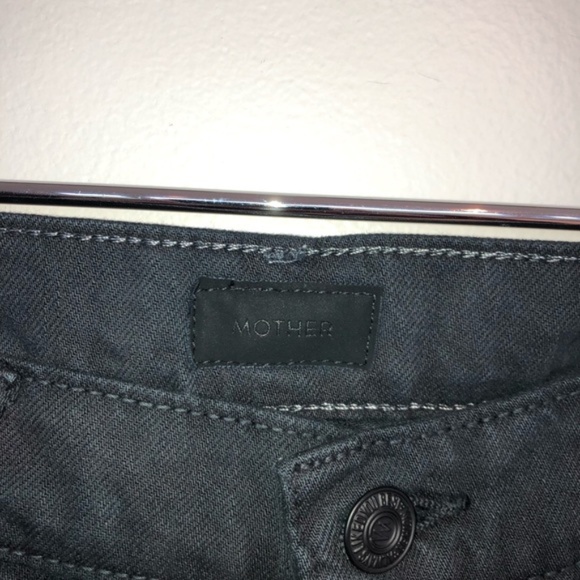 Mother The Dropout Black Crop Boyfriend Slim Jeans - Picture 4 of 7